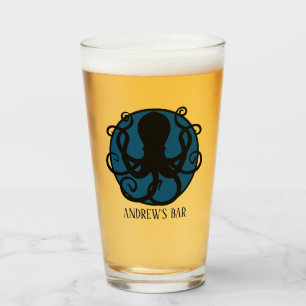 Personalised Bar Octopus Pint Glass