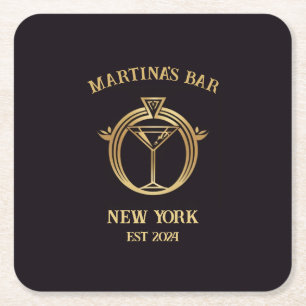 Personalised Bar Sign Bar Coaster with Custom Name
