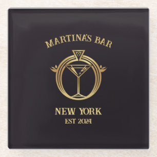 Personalised Bar Sign Bar Coaster with Custom Name
