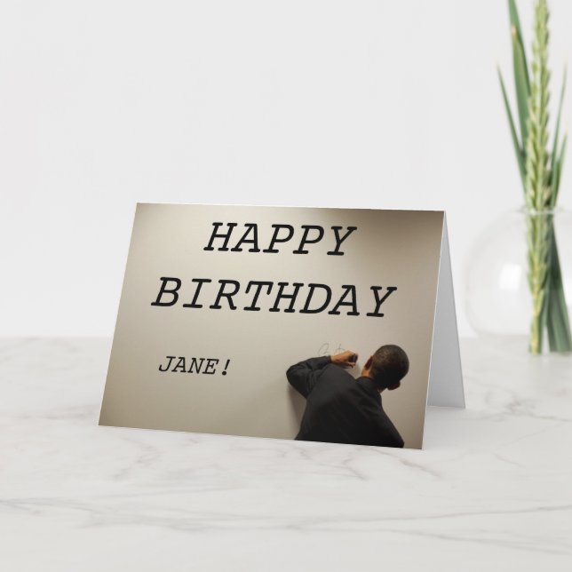 Personalised Barack Obama Birthday Card - 2 (Front)
