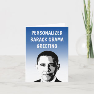 Personalised Barack Obama Greeting Card
