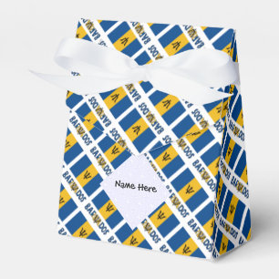 Personalised Barbados Flag Tiled Favour Box