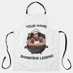 Personalised Barbecue Legend BBQ Chef with Name Apron