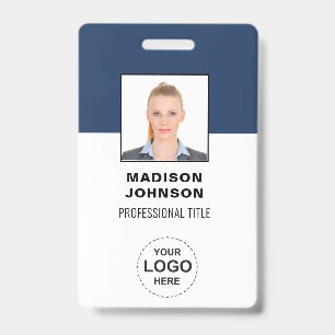 Personalised Barcode ID Cards with Logo and Photo Badge