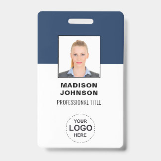 Personalised Barcode ID Cards with Logo and Photo Badge
