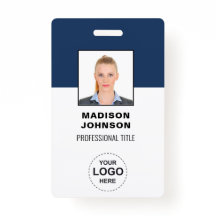 Personalised Barcode ID Cards with Logo and Photo