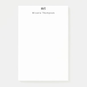 Personalised Barely White + Initials Post-it Notes