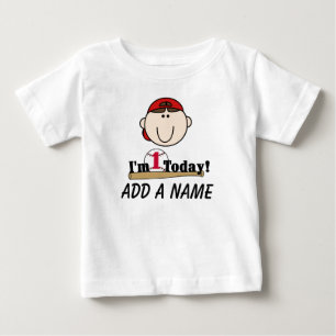 Personalised Baseball 1st Birthday T-shirt