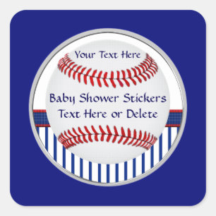 Personalised Baseball Baby Shower Stickers