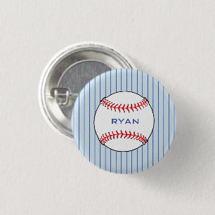Personalised Baseball Ball Birthday Kids Party 3 Cm Round Badge