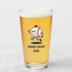 Personalised Baseball Ball Cartoon Glass