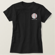 Personalised Baseball Ball embroidered Shirt