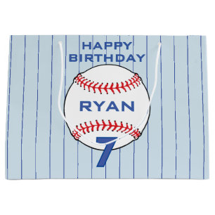 Personalised Baseball Ball Kids Birthday Large Gift Bag