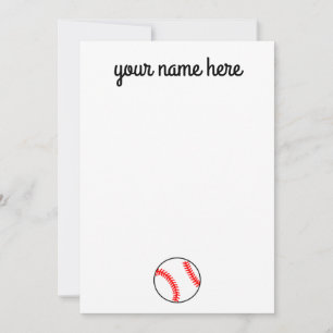 Personalised Baseball Ball Notecards