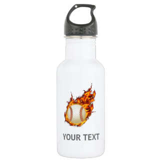 Personalised Baseball Ball on Fire 532 Ml Water Bottle