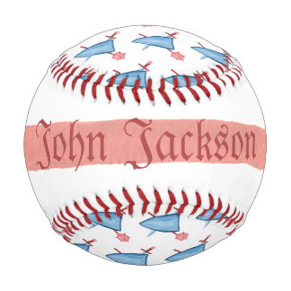 Personalised baseball ball with knight shields