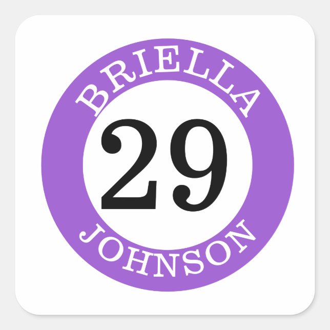 Personalised Baseball Bat Knob Decals Square Sticker (Front)