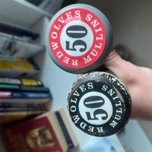Personalised Baseball Bat Knob Decals Square Sticker