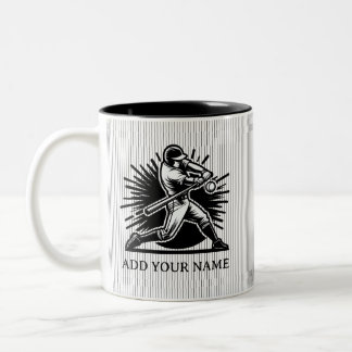 Personalised Baseball Batter Coffee Mug