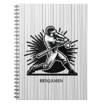 Personalised Baseball Batter Notebook
