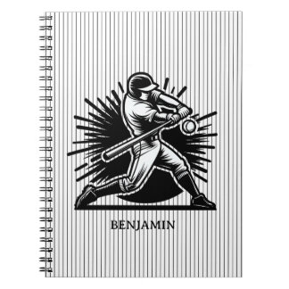 Personalised Baseball Batter Notebook