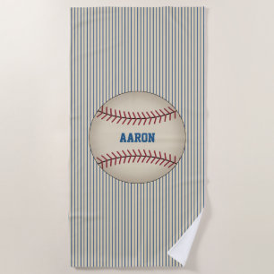 Personalised Baseball Beach Towel Gift 