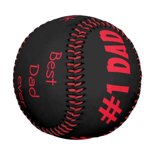 Personalised Baseball/Best Dad ever Baseball (Angled)