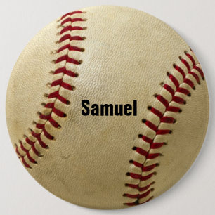 Personalised baseball button