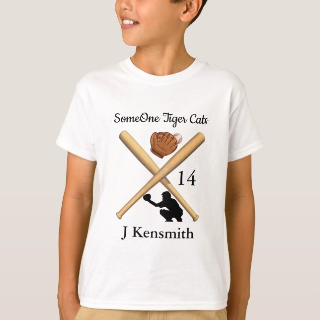 Personalised Baseball Champions League design 31 T-Shirt (Front)