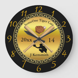 Personalised Baseball Champions League design Large Clock