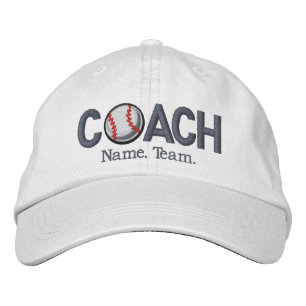 Personalised Baseball Coach Embroidered Hat