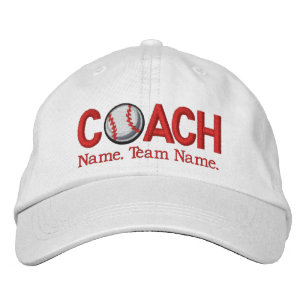Personalised Baseball Coach Embroidered Hat