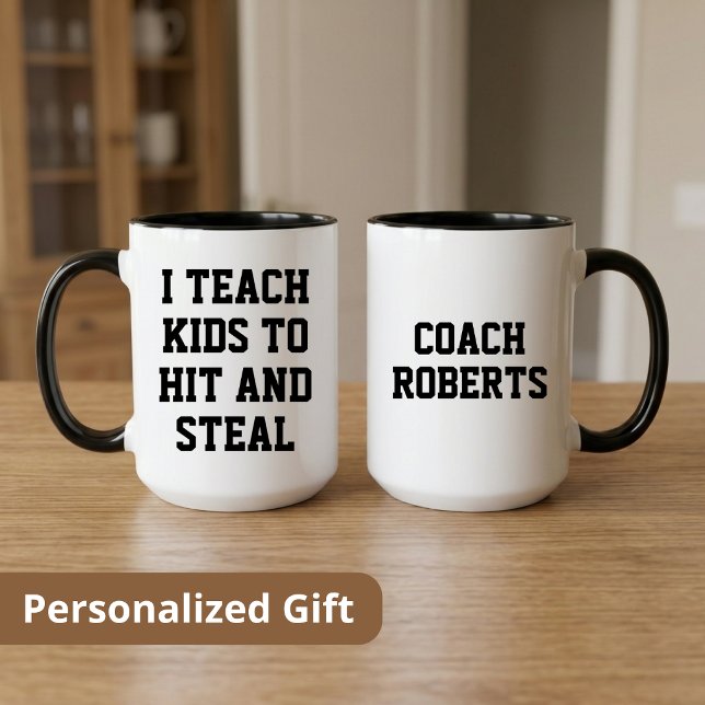Personalised Baseball Coach Gift, Softball Manager Mug (Creator Uploaded)