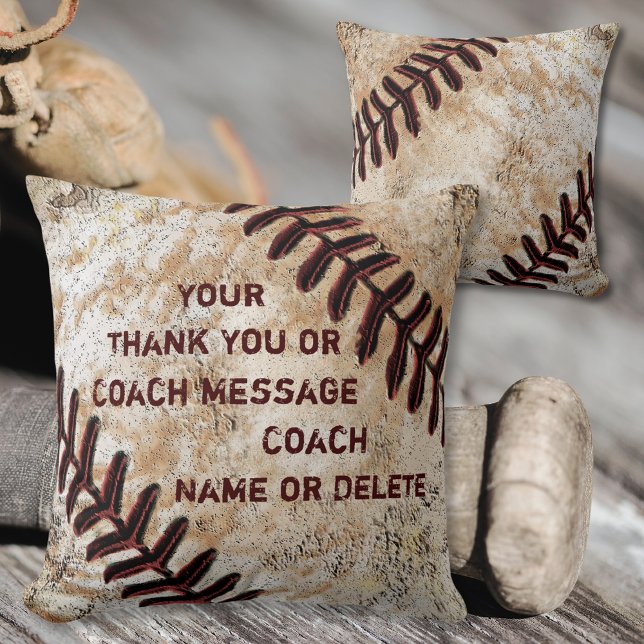 Personalised Baseball Coach Gifts, Baseball Cushion (Baseball Coach Appreciation Gifts. Best end of the baseball season gifts. Baseball Coach gift ideas.)