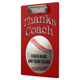 Personalised Baseball Coach Gifts, Clipboard