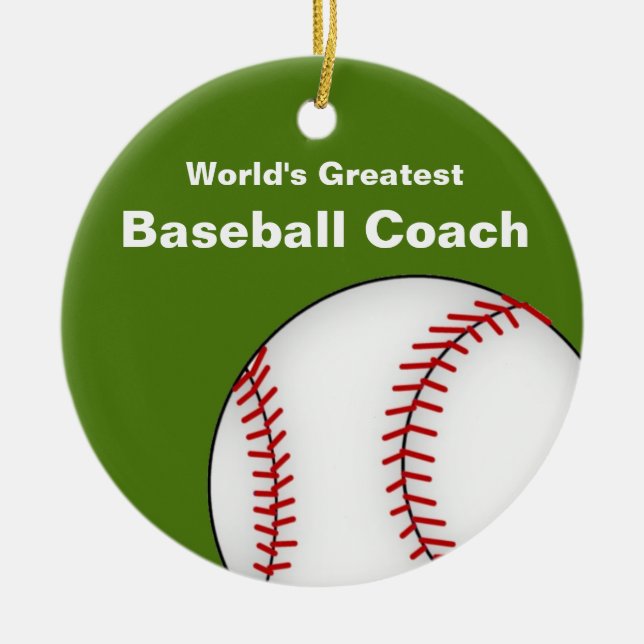Personalised Baseball Coach  Ornament (Front)
