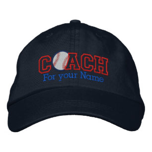 Personalised Baseball Coach with your name Embroidered Hat