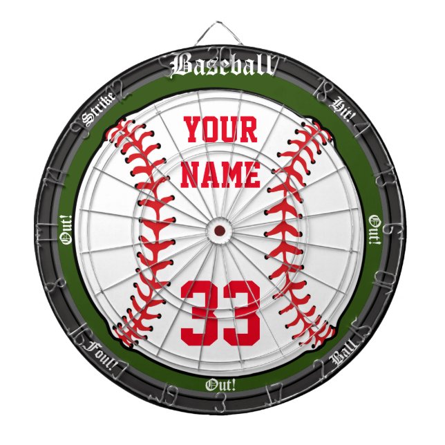 Personalised Baseball Dartboard (Front)