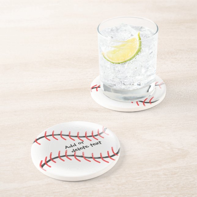 Personalised Baseball Design Coaster (Side)