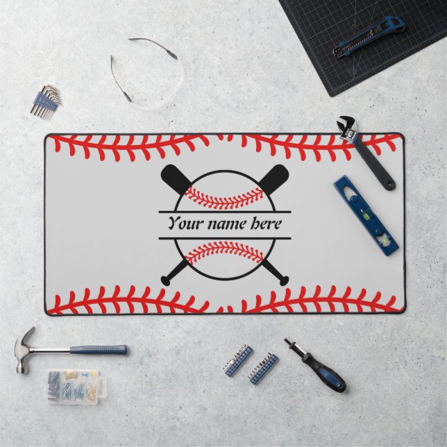  Personalised Baseball Design - Custom Gift for Sp Desk Mat (Workstation)