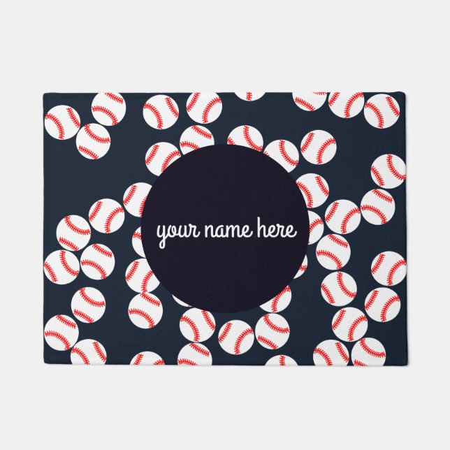 Personalised Baseball Door Mat (Front)
