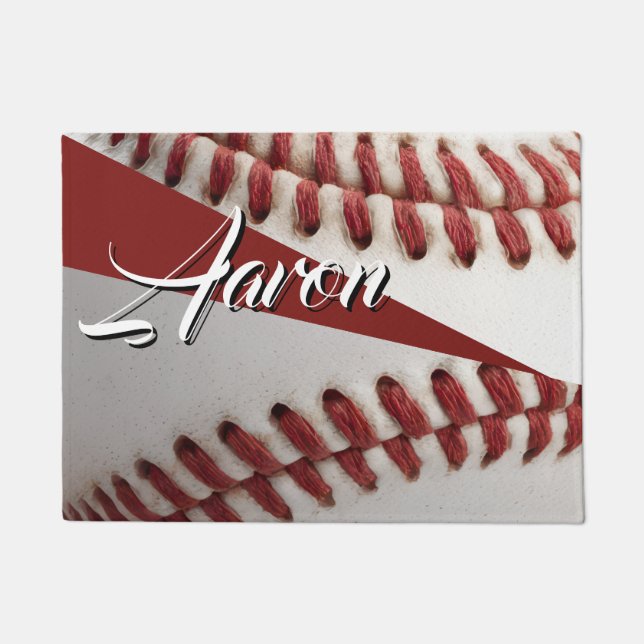  Personalised Baseball Doormat (Front)