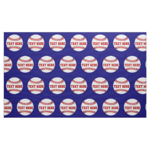 Personalised Baseball Fabric by the Yard YOUR TEXT