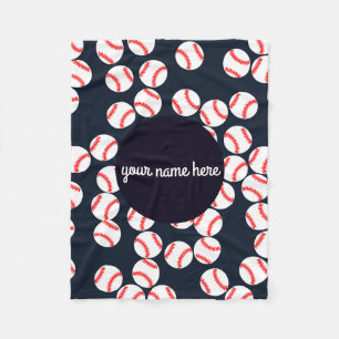 Personalised Baseball Fleece Blanket