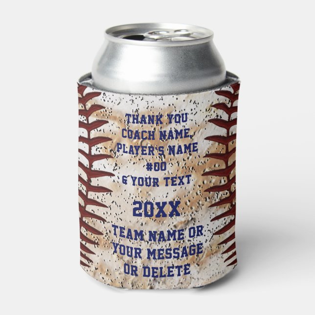 Personalised Baseball for Coaches, Players Can Cooler (Can Front)