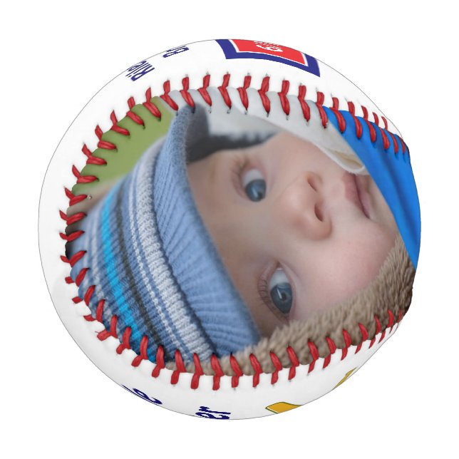 Personalised Baseball for Newborn Babies Gift (Front Left)
