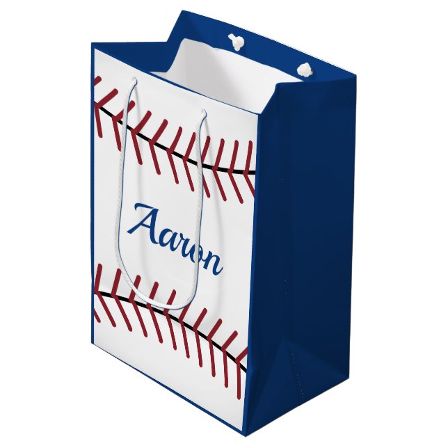 Personalised Baseball Gift Bag (Front Angled)