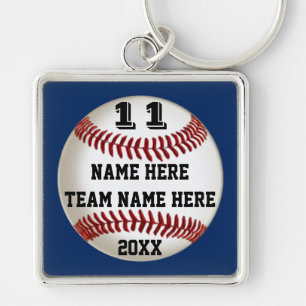 Personalised BASEBALL Gifts for Players Team Colou Key Ring