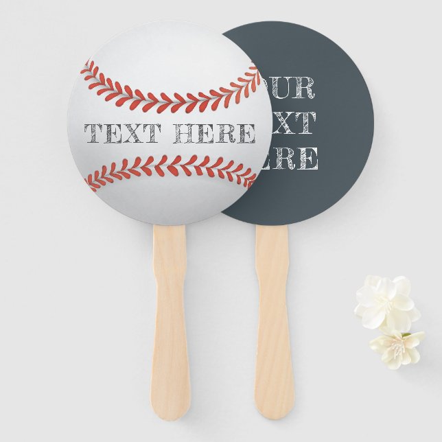 Personalised Baseball Hand Fan (Front and Back)