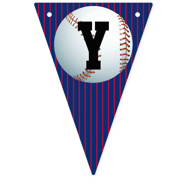 Personalised Baseball Happy Birthday Bunting (Sixth Flag)